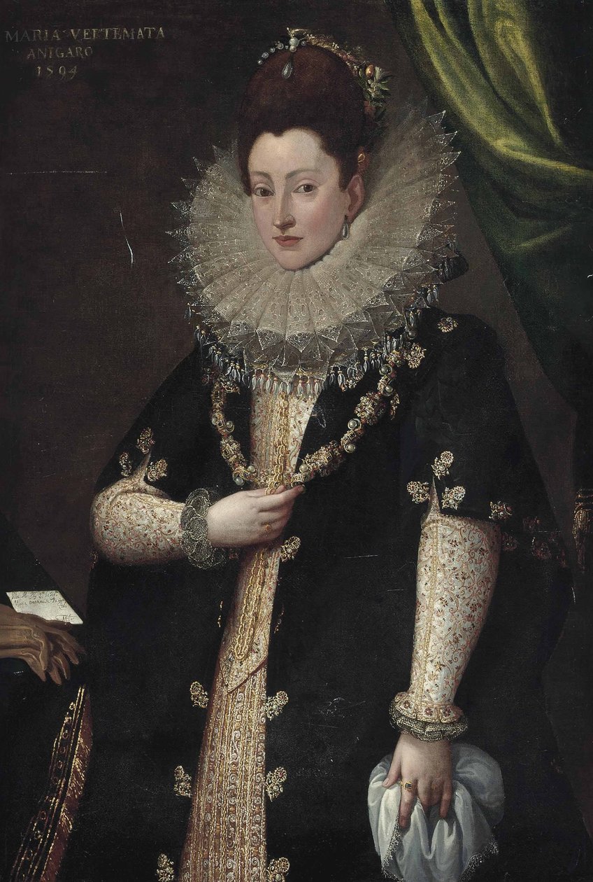 Circle of Frans Pourbus II Maria Vertemata by Circle of Frans Pourbus the Younger
