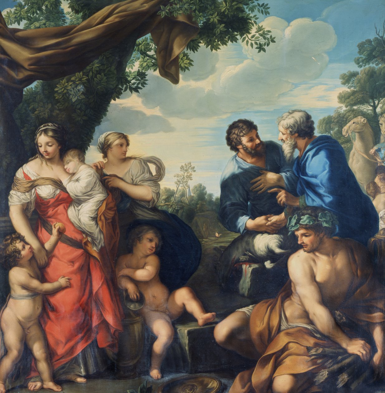 Meeting of Jacob and Laban by Ciro Ferri: Fine art print