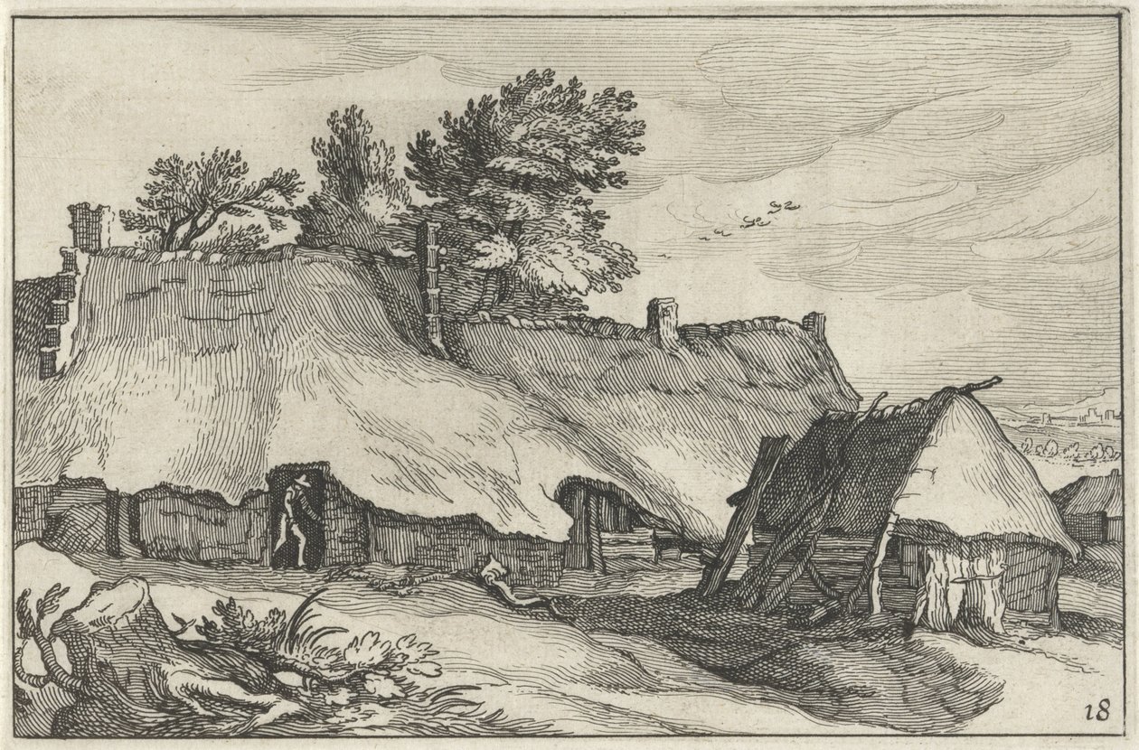 Farm and Small Barn (Landscapes with Farms series) by Claes Jansz. Visscher (II)