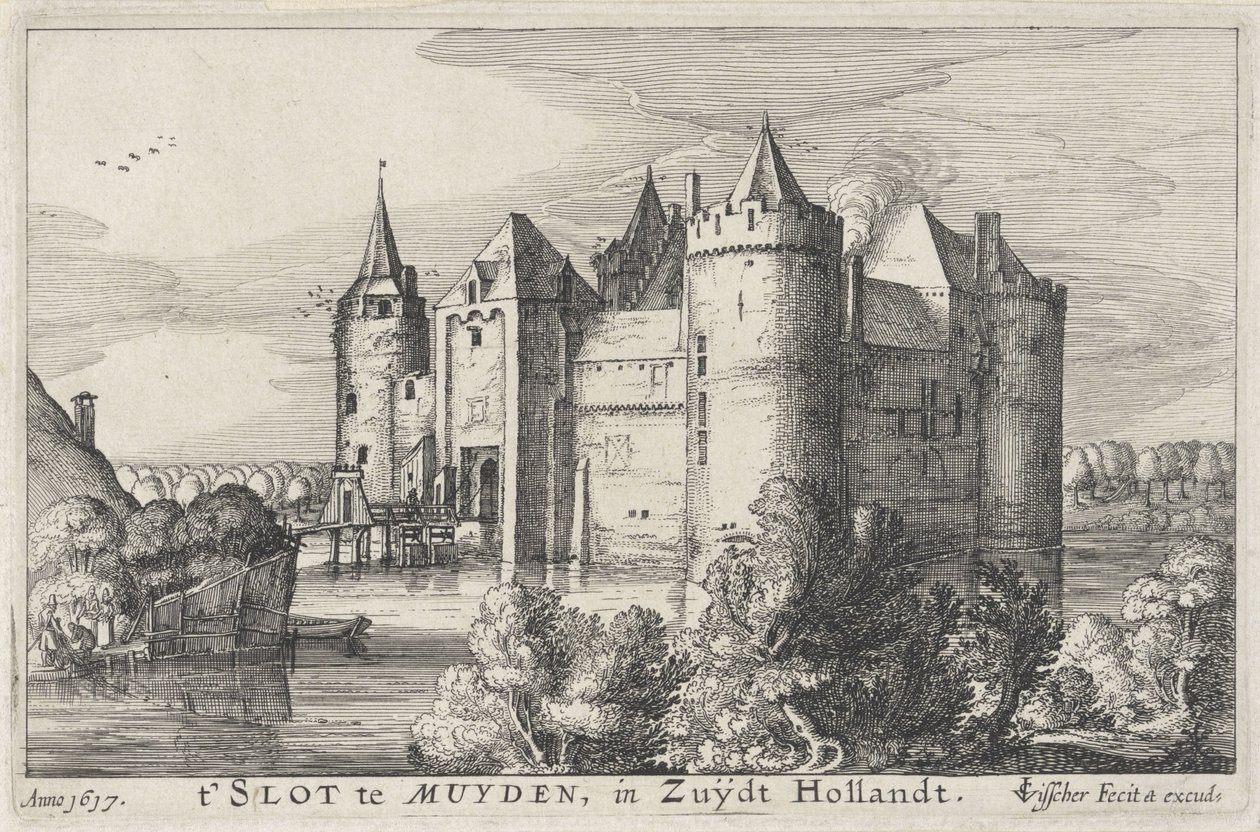 View of Muiderslot (Castles in Holland and Utrecht) by Claes Jansz. Visscher (II)