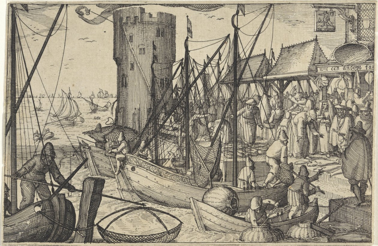 The Fish Market by Claes Jansz. Visscher (II)