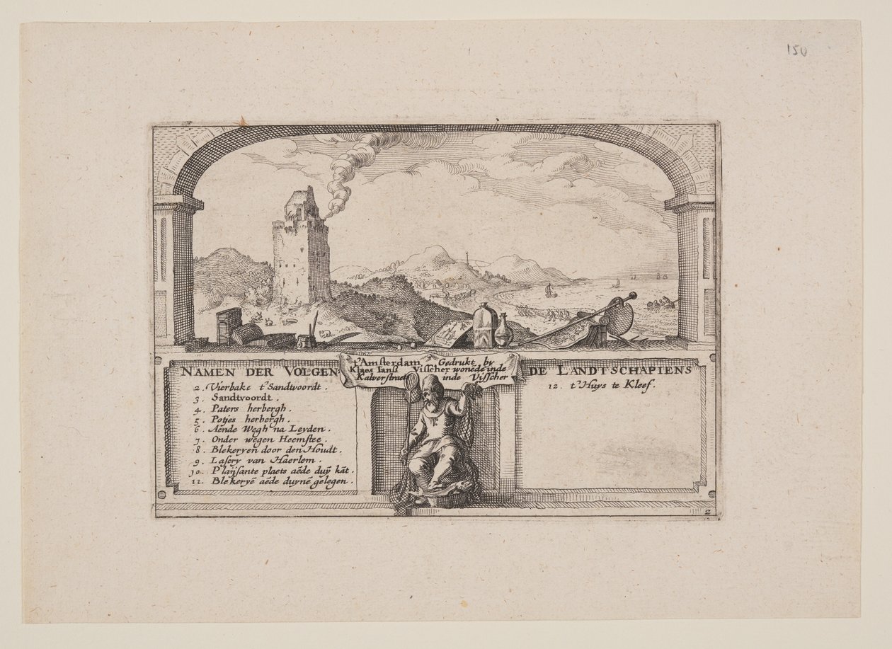Beacon at Zandvoort, from Views in the Surroundings of Haarlem by Claes Jansz. Visscher