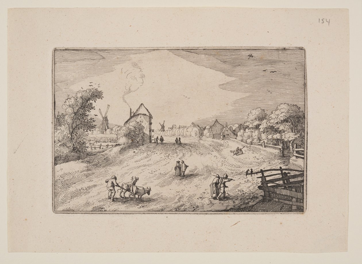 The Road Toward Leiden, from Views in the Surroundings of Haarlem by Claes Jansz. Visscher