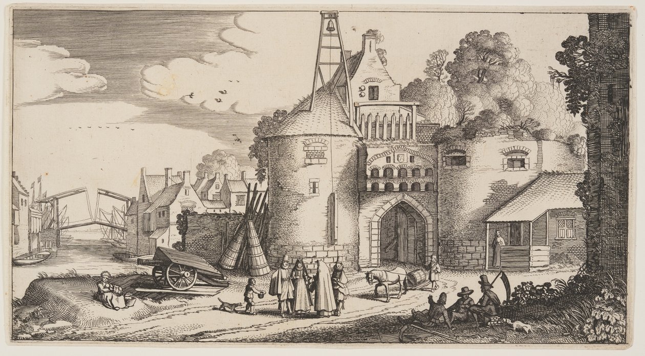 Town Gate, from Landscapes by Claes Jansz. Visscher II
