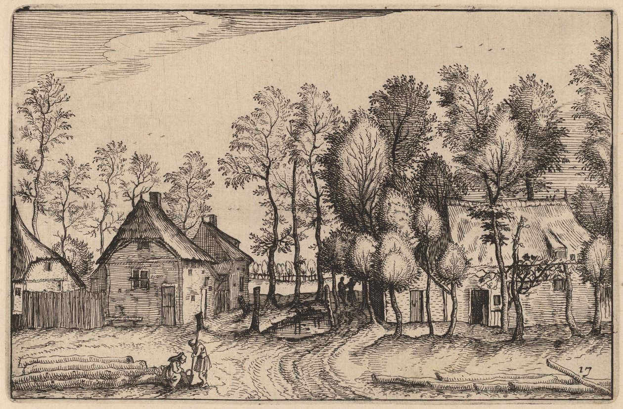 Landscape with Hewed Trees by Claes Jansz Visscher after Johannes van Doetechum, the Elder after Lucas