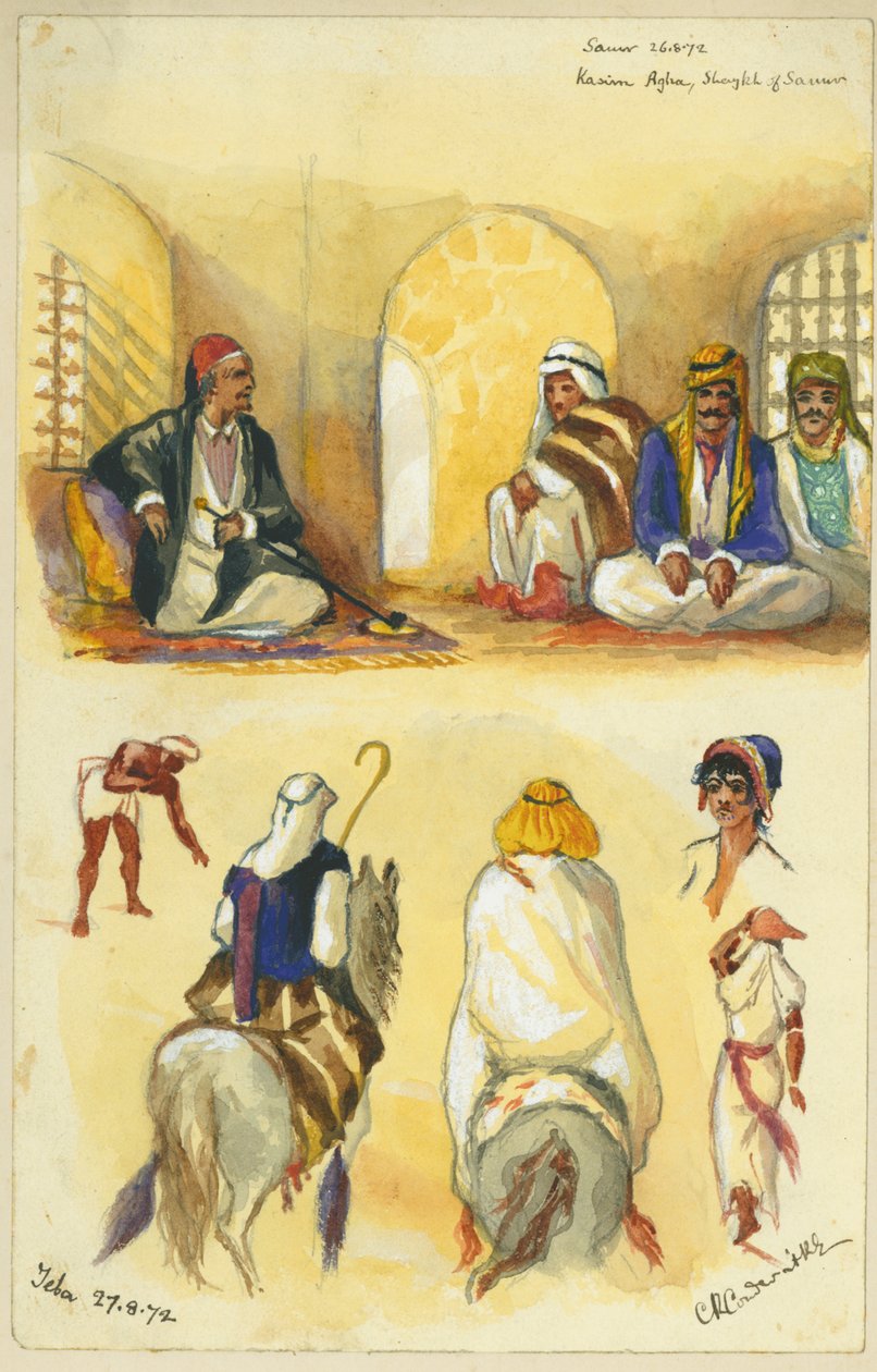 Samur and Jeba, 1872 by Claude Conder