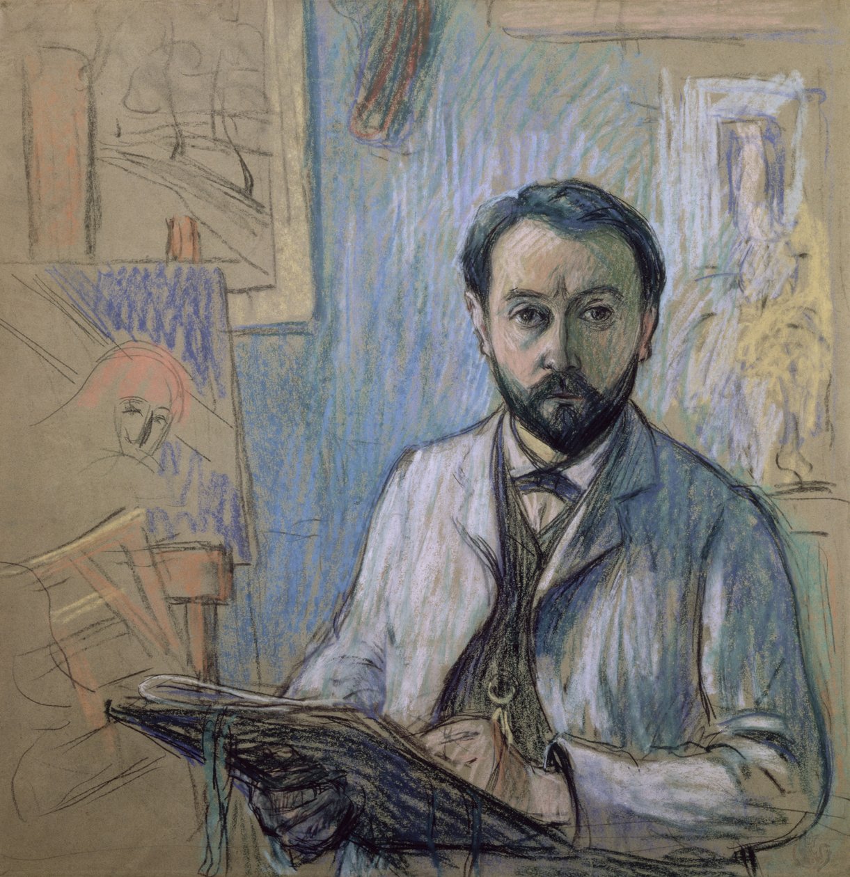 Self Portrait in his Studio, 1889 by Claude Emile Schuffenecker