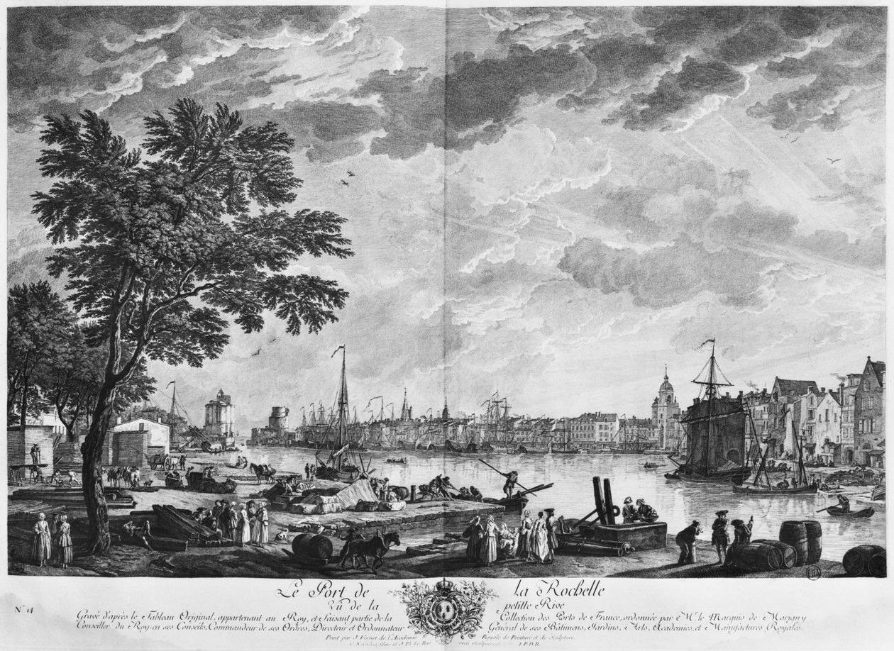 Port of La Rochelle, seen from the small shore, series of 