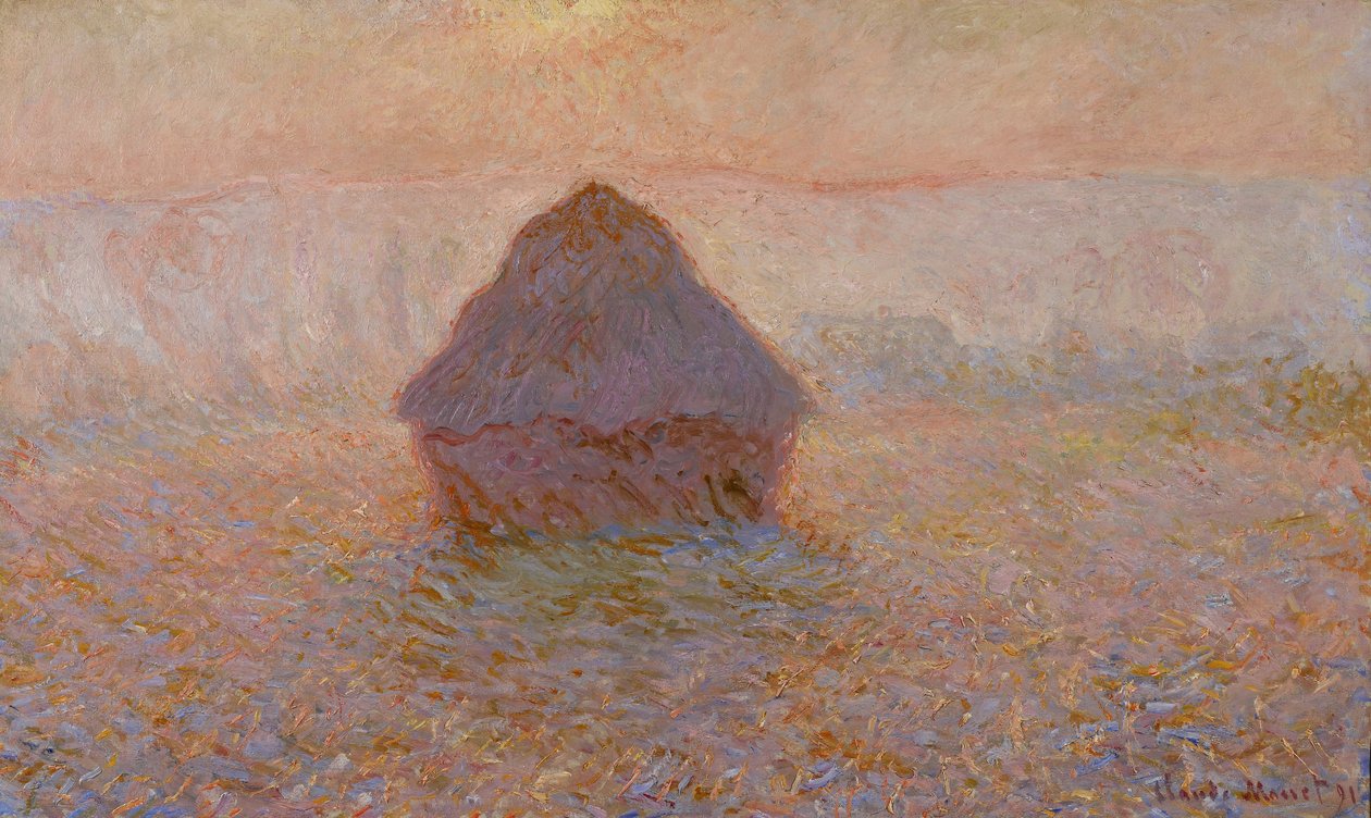 Grainstack, Sun in the Mist, 1891 by Claude Monet