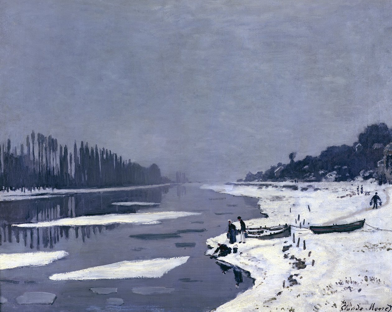 Ice Floes on the Seine at Bougival, c.1867-68 by Claude Monet