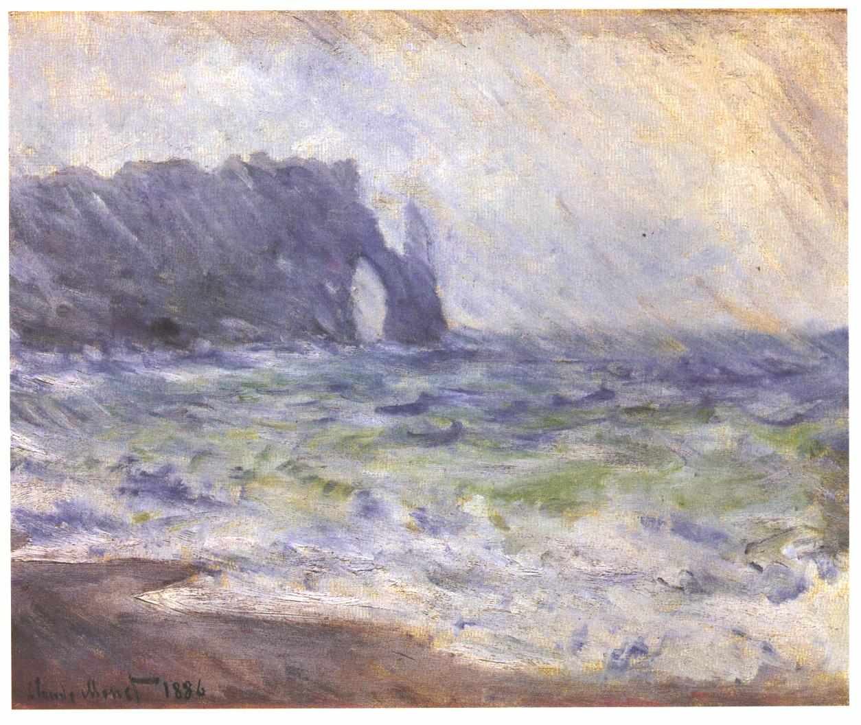 Rain at Étretat by Claude Monet