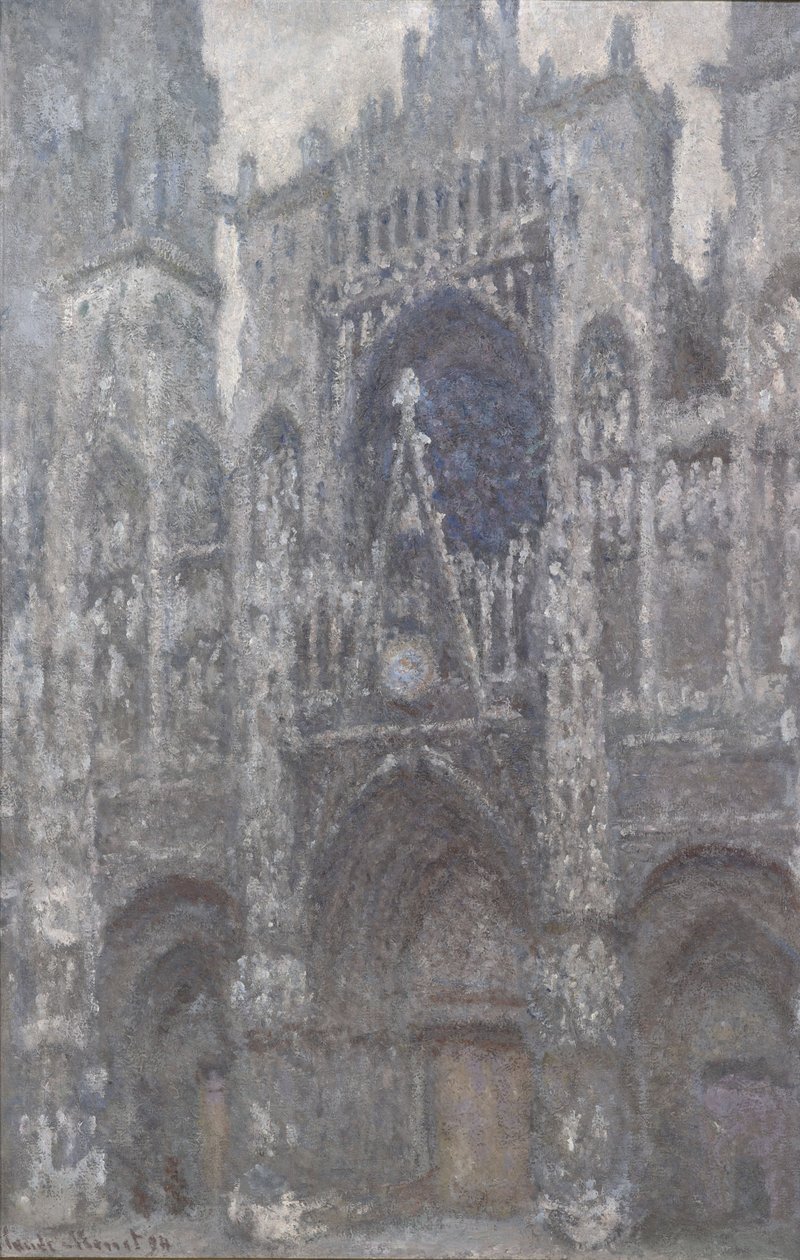 The Cathedral in Rouen. The Portal, Grey Weather by Claude Monet