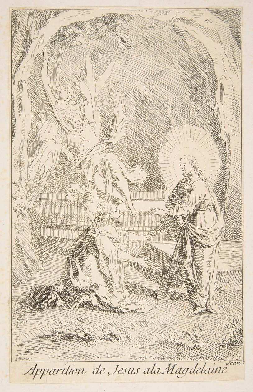 Christ Appearing to Mary Magdalene by Claude Gillot, Jacques Gabriel Huquier