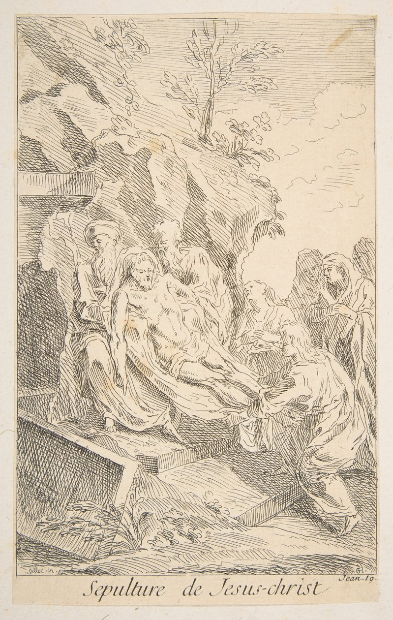 Entombment of Christ by Claude Gillot, Jacques Gabriel Huquier