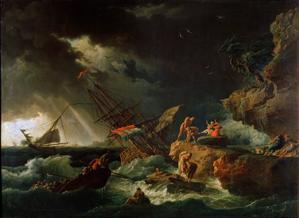 Storm at the Sea by Claude Joseph Vernet: Fine art print
