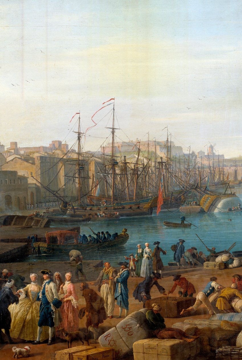 The Port of Marseille in the 18th Century (detail) by Claude Joseph Vernet