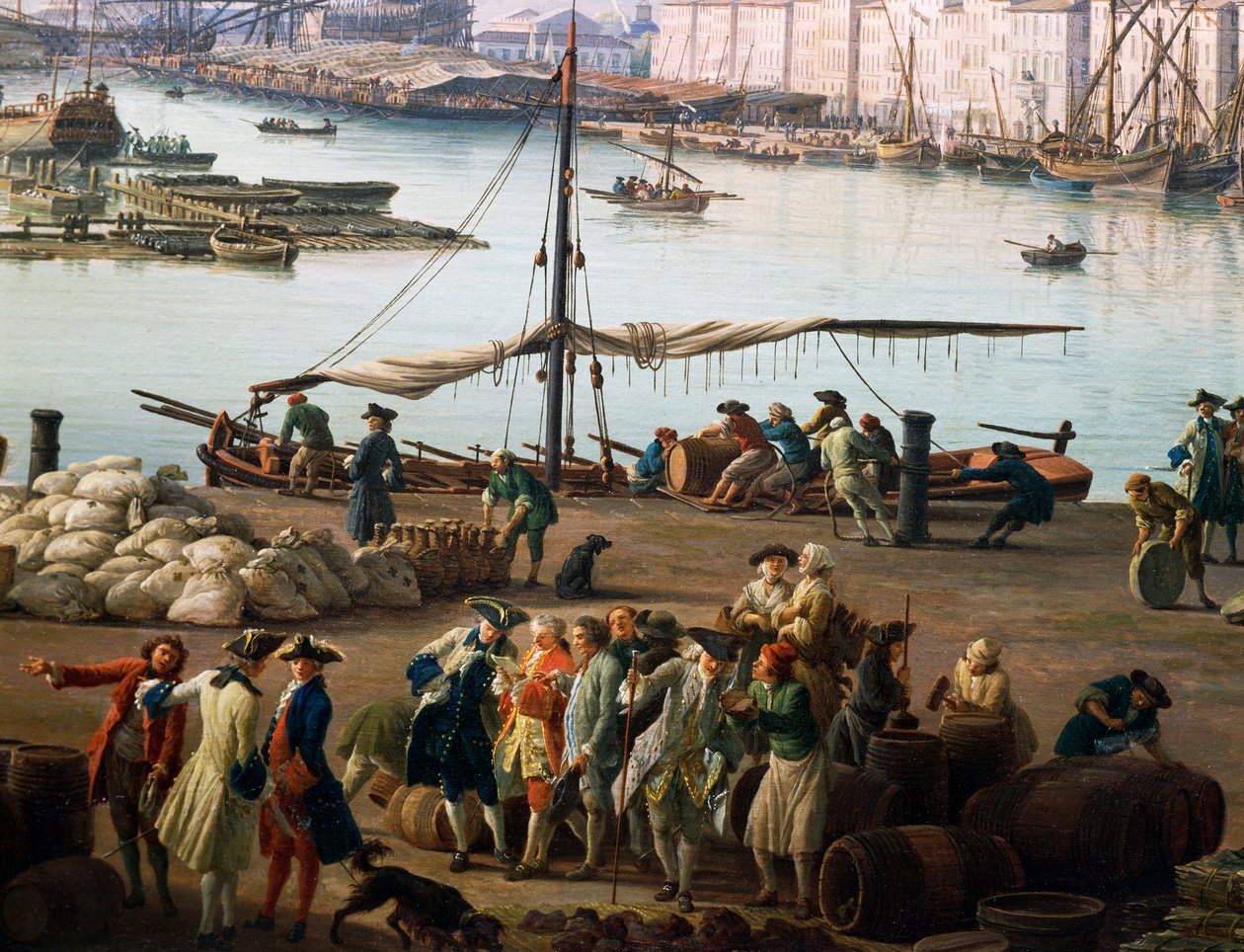Third view of Toulon, view of old port from the side of the food stores ...