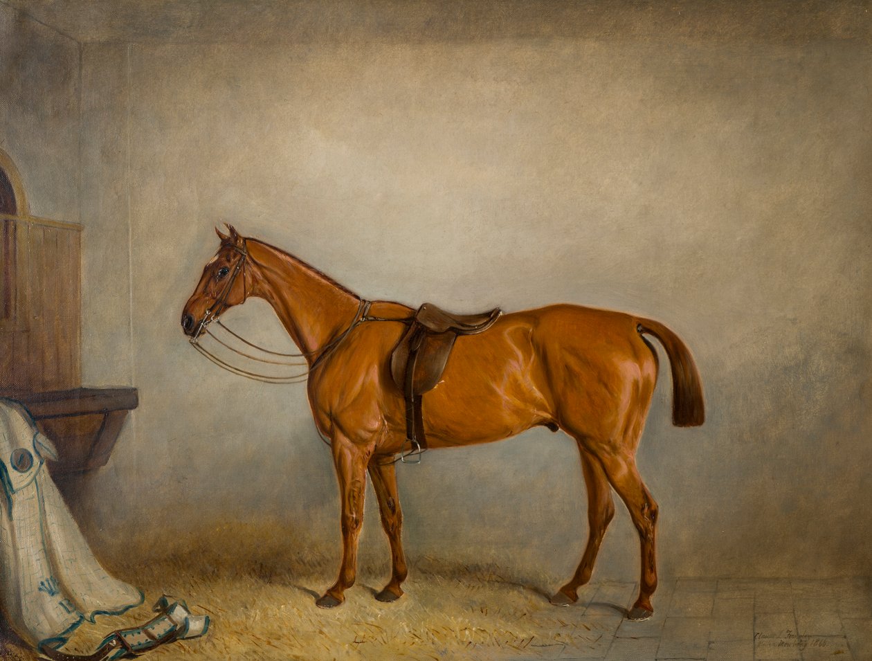 The Horse Planet in a stable by Claude L. Ferneley