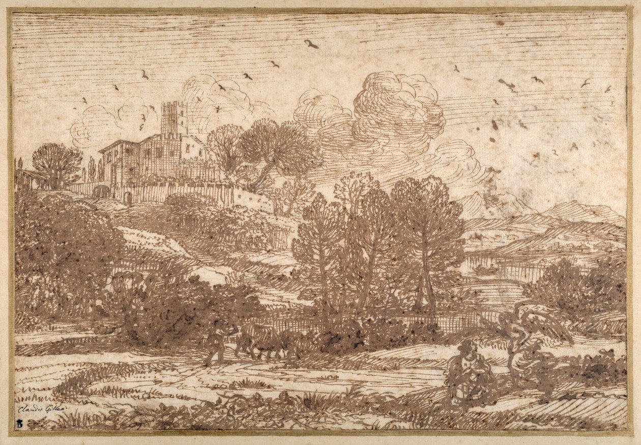 Hagar and the Angel by Claude Lorrain