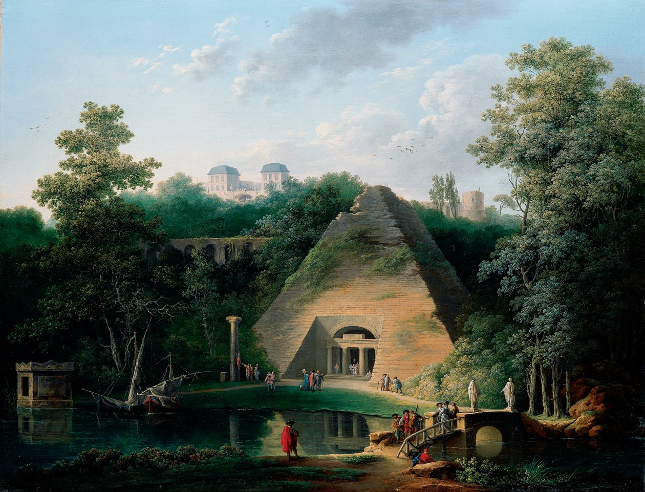 The Pyramid at the Chateau de Maupertuis by Claude Louis Chatelet
