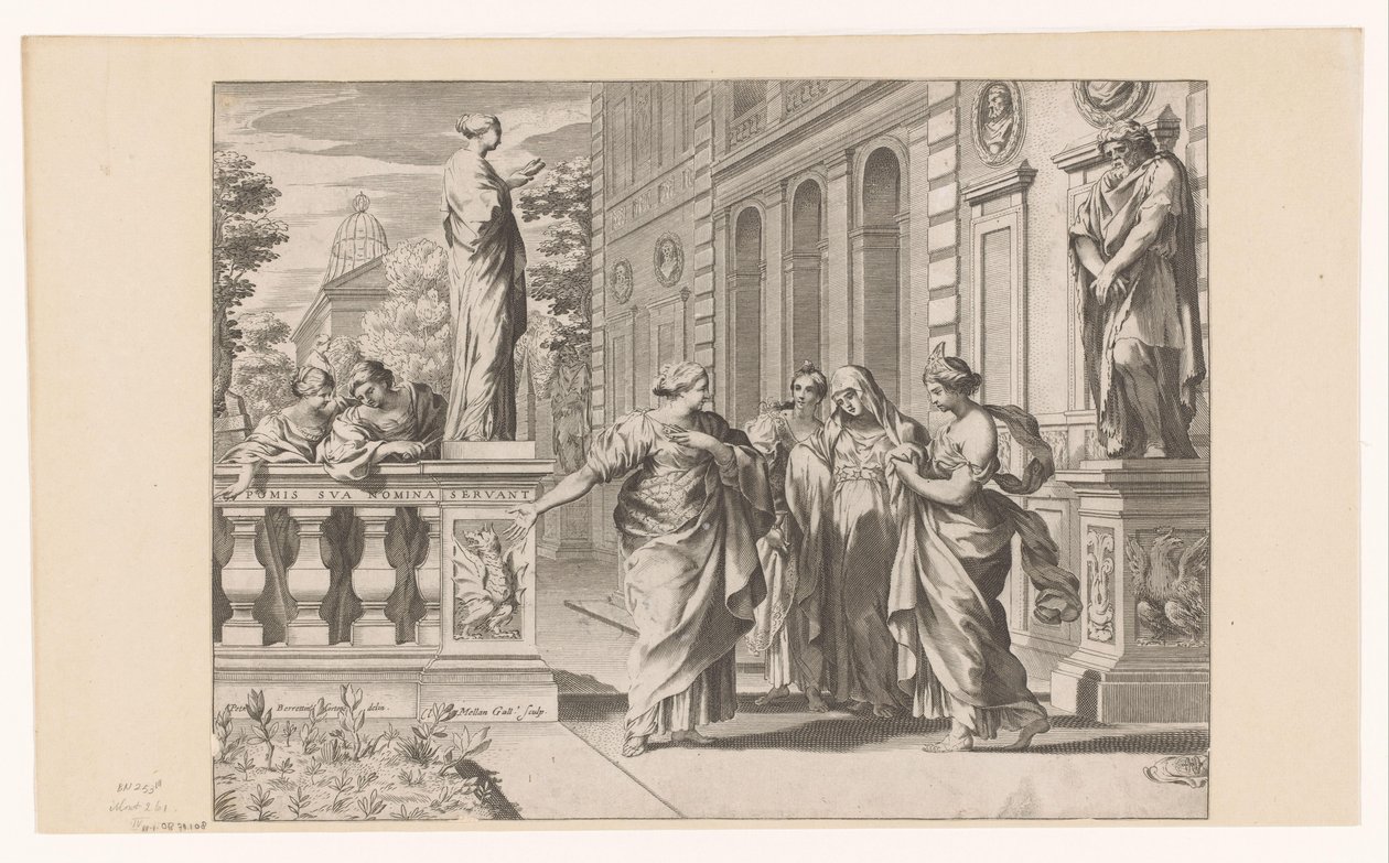 Allegory in Honor of the Collegio Romano by Claude Mellan