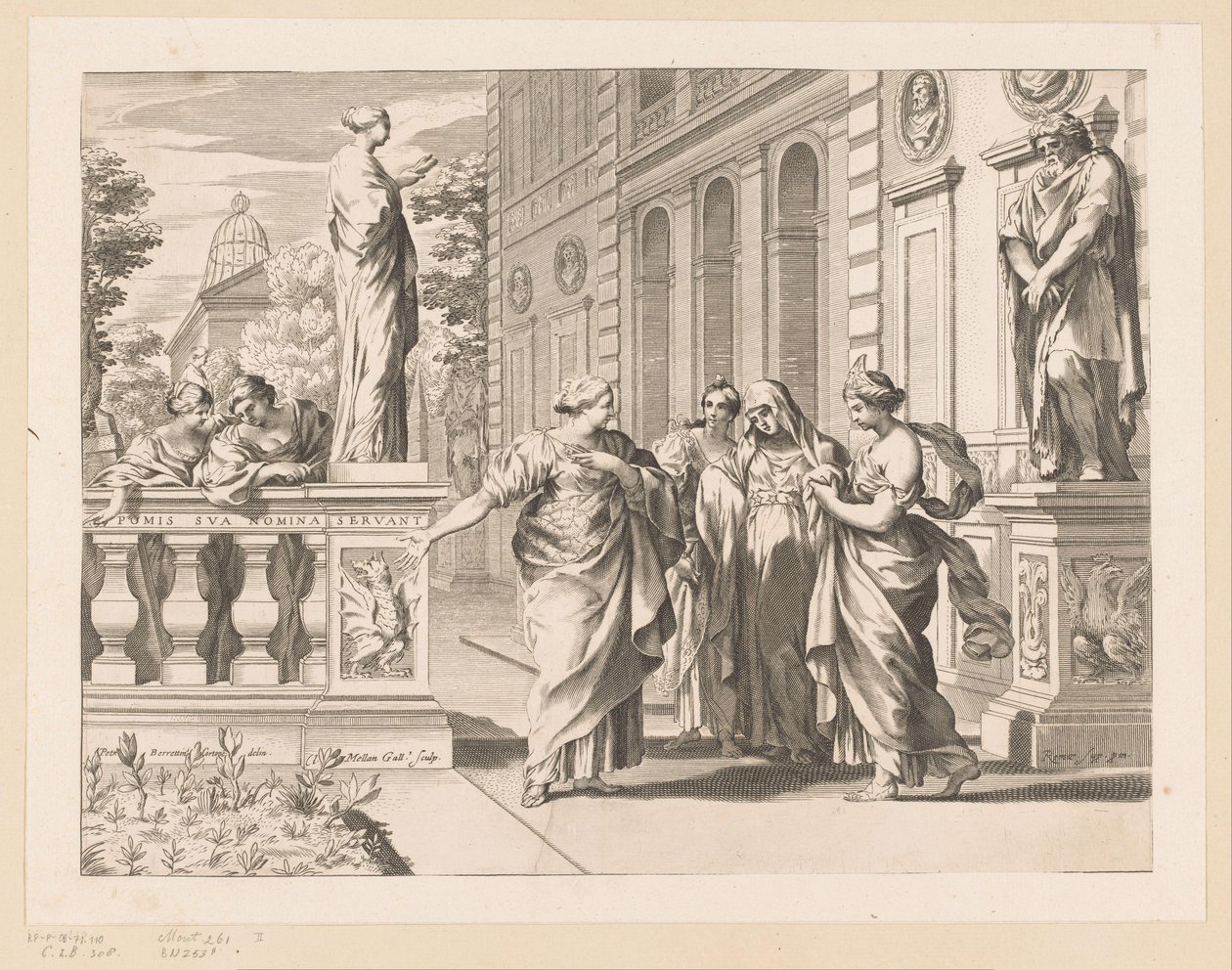 Allegory in Honor of the Collegio Romano by Claude Mellan