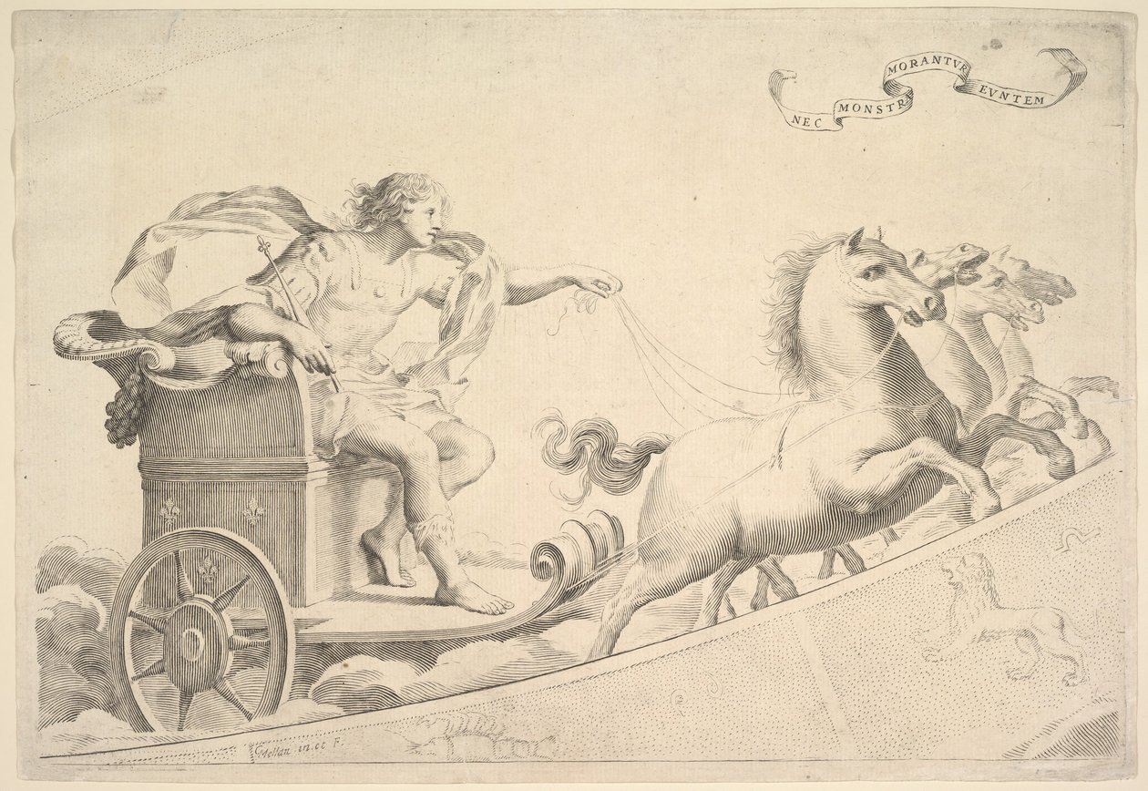 Allegory in Honor of Louis XIV by Claude Mellan