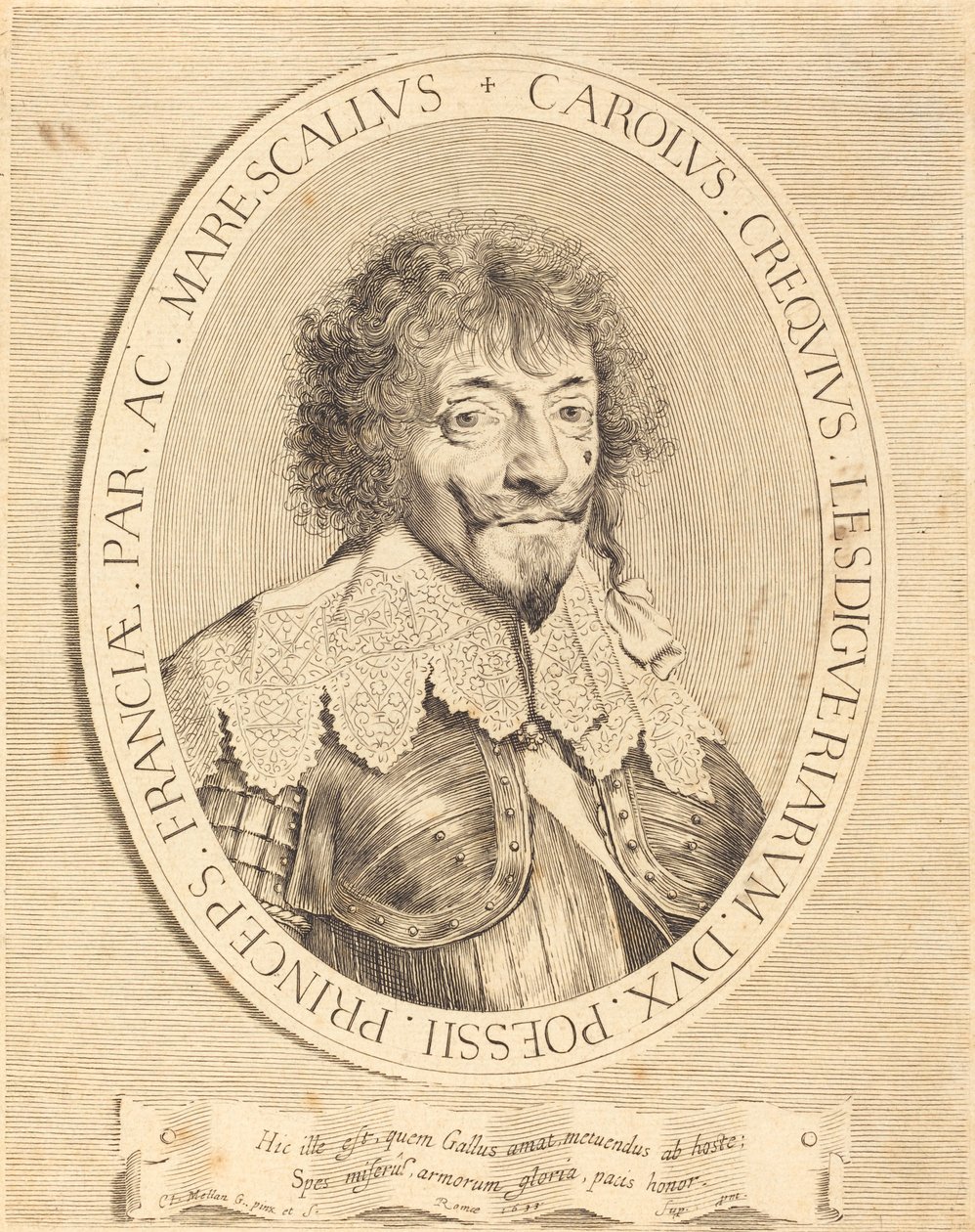 Charles I de Crequi, Duke of Lesdiguieres by Claude Mellan