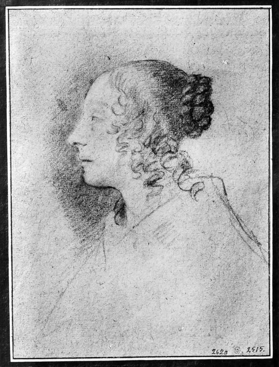 Unknown Woman, Profile to the Left by Claude Mellan