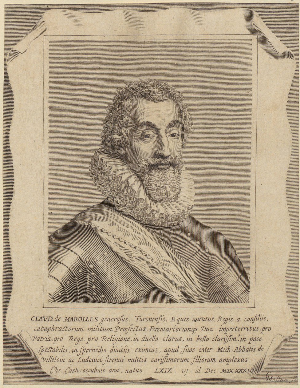 Portrait of Claude de Marolles by Claude Mellan