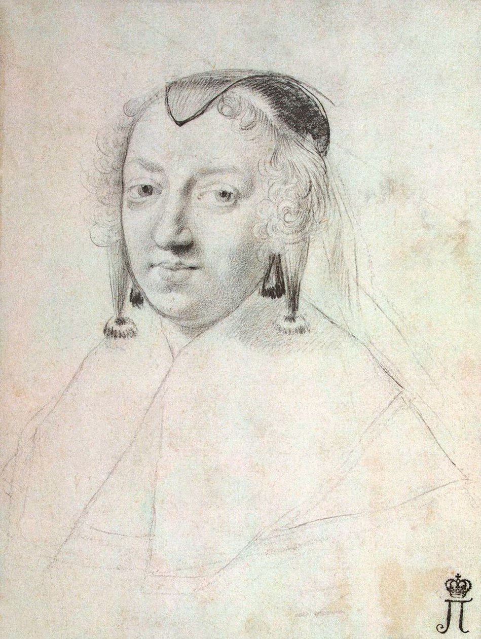 Portrait of Anne of Austria by Claude Mellan