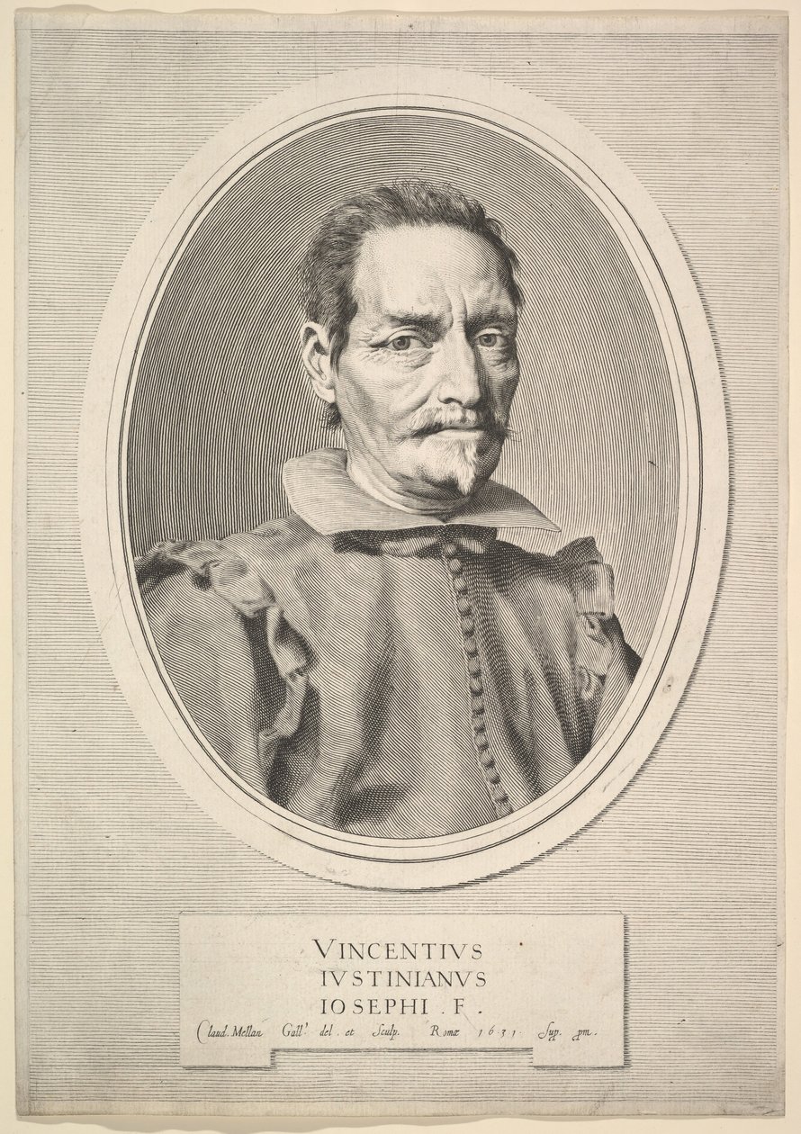 Portrait of Vicenzo Giustiniani by Claude Mellan