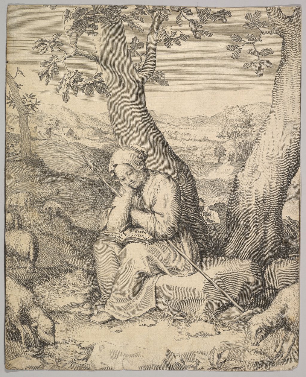 Saint Genevieve by Claude Mellan