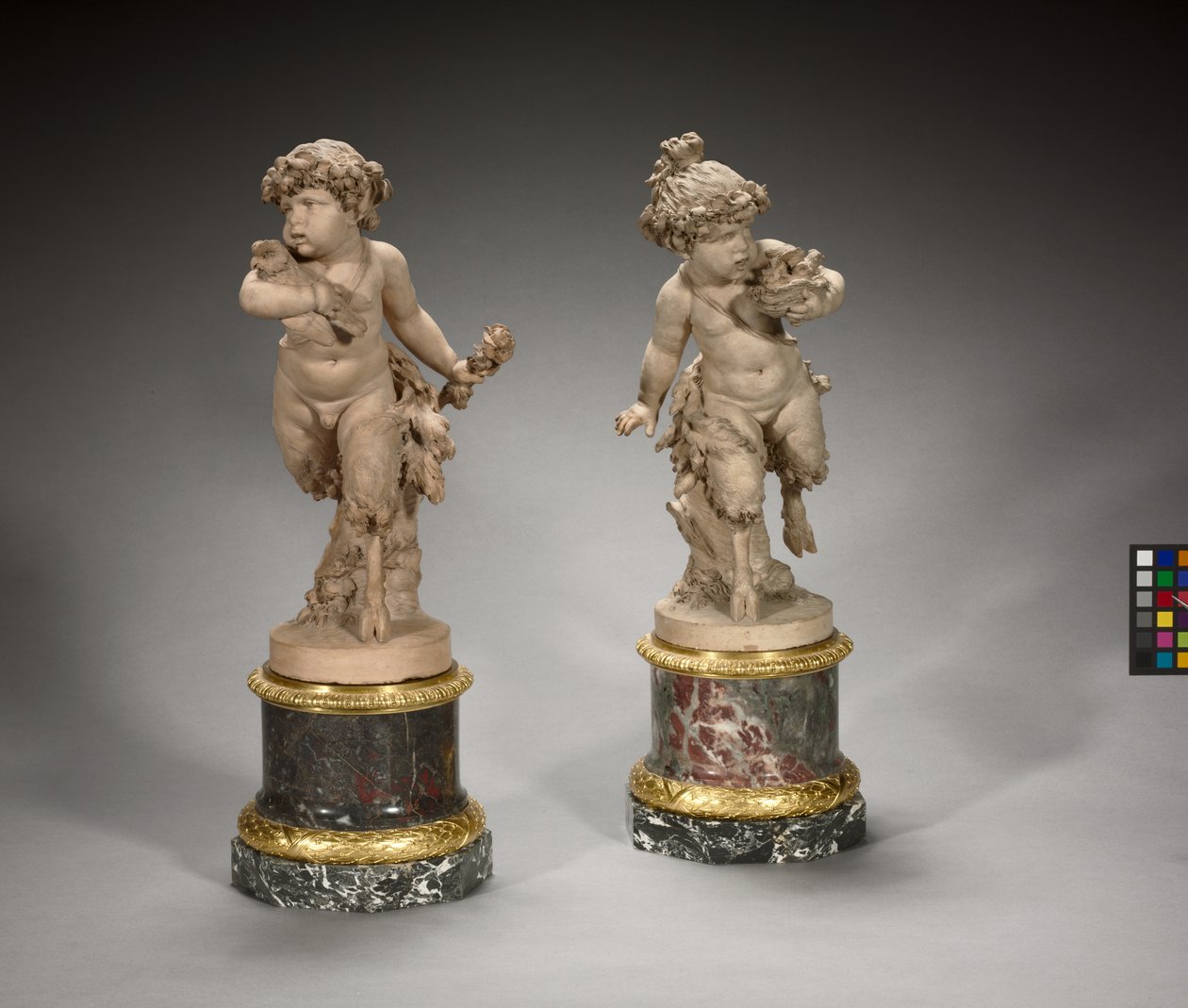 Young Satyr Running with a Bird's Nest and Young Satyr Running with an ...