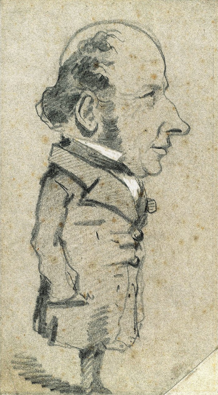 Caricature of Eugène Marcel by Claude Monet
