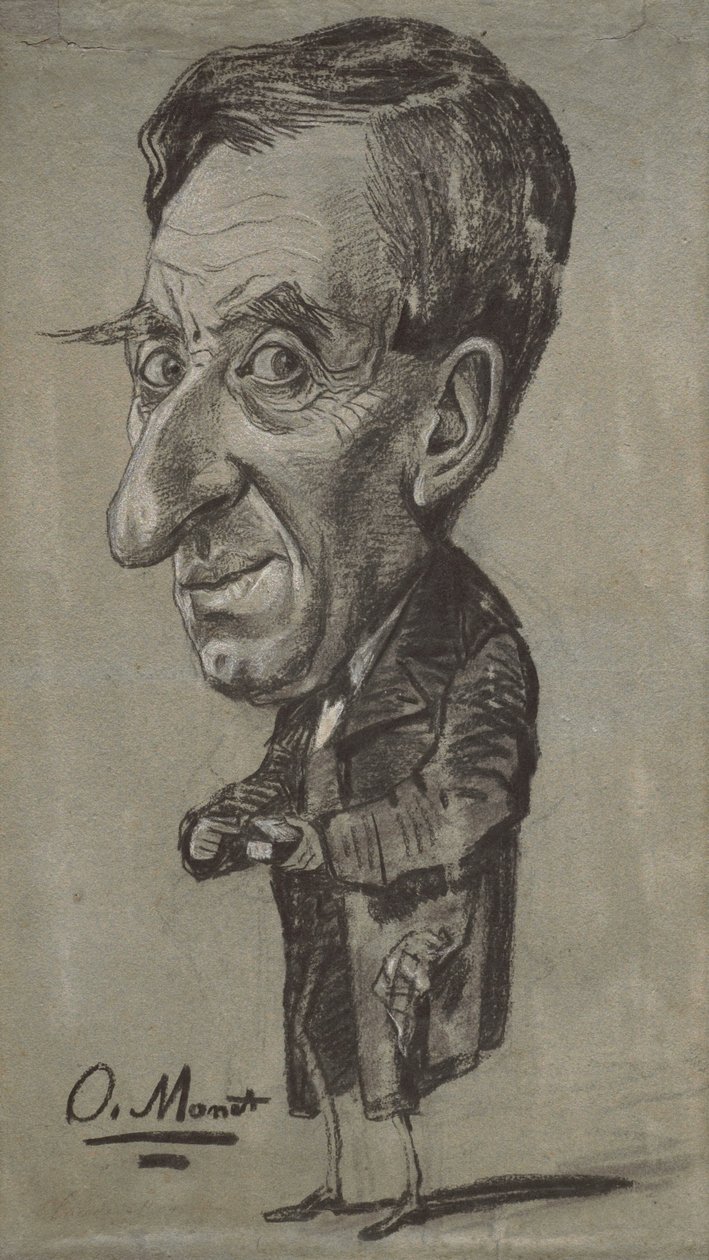 Caricature of a Man with a Snuff Box by Claude Monet