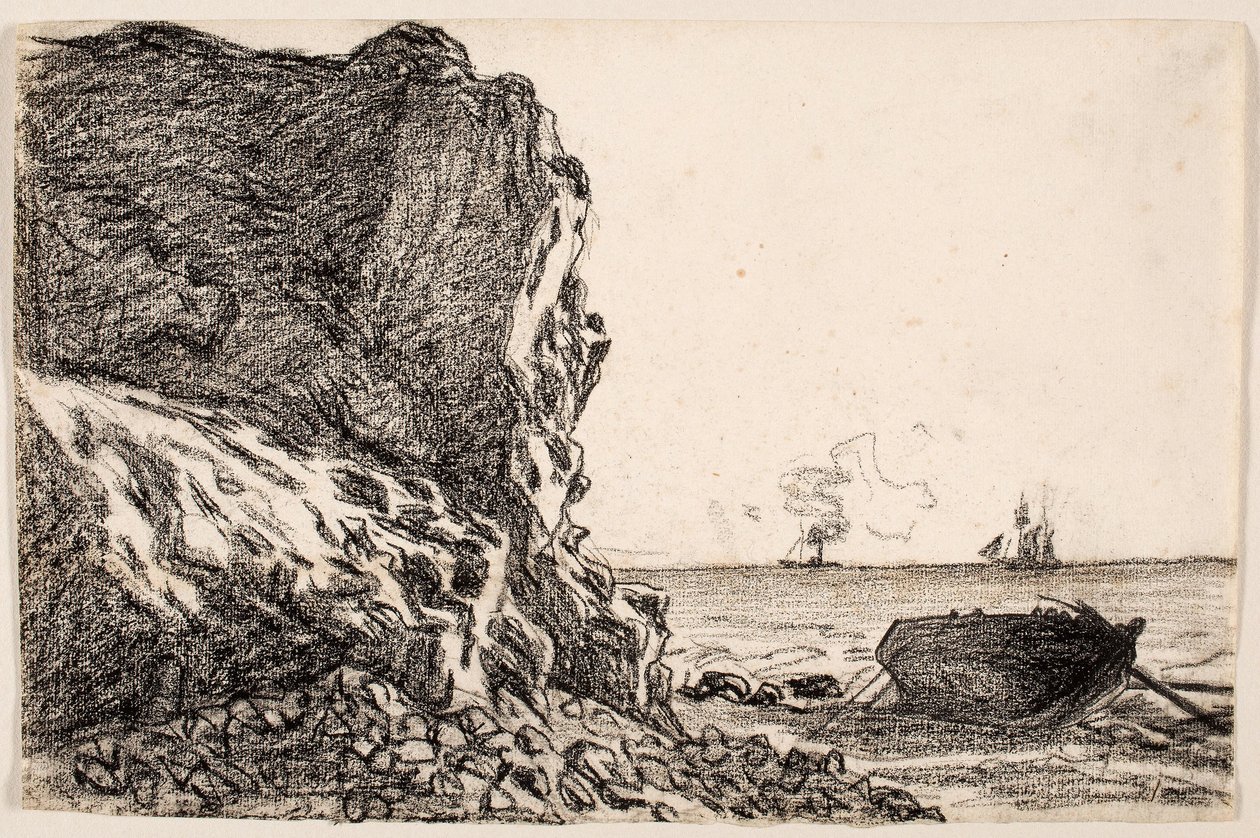 Cliffs and Sea, Sainte-Adresse, c.1864 by Claude Monet