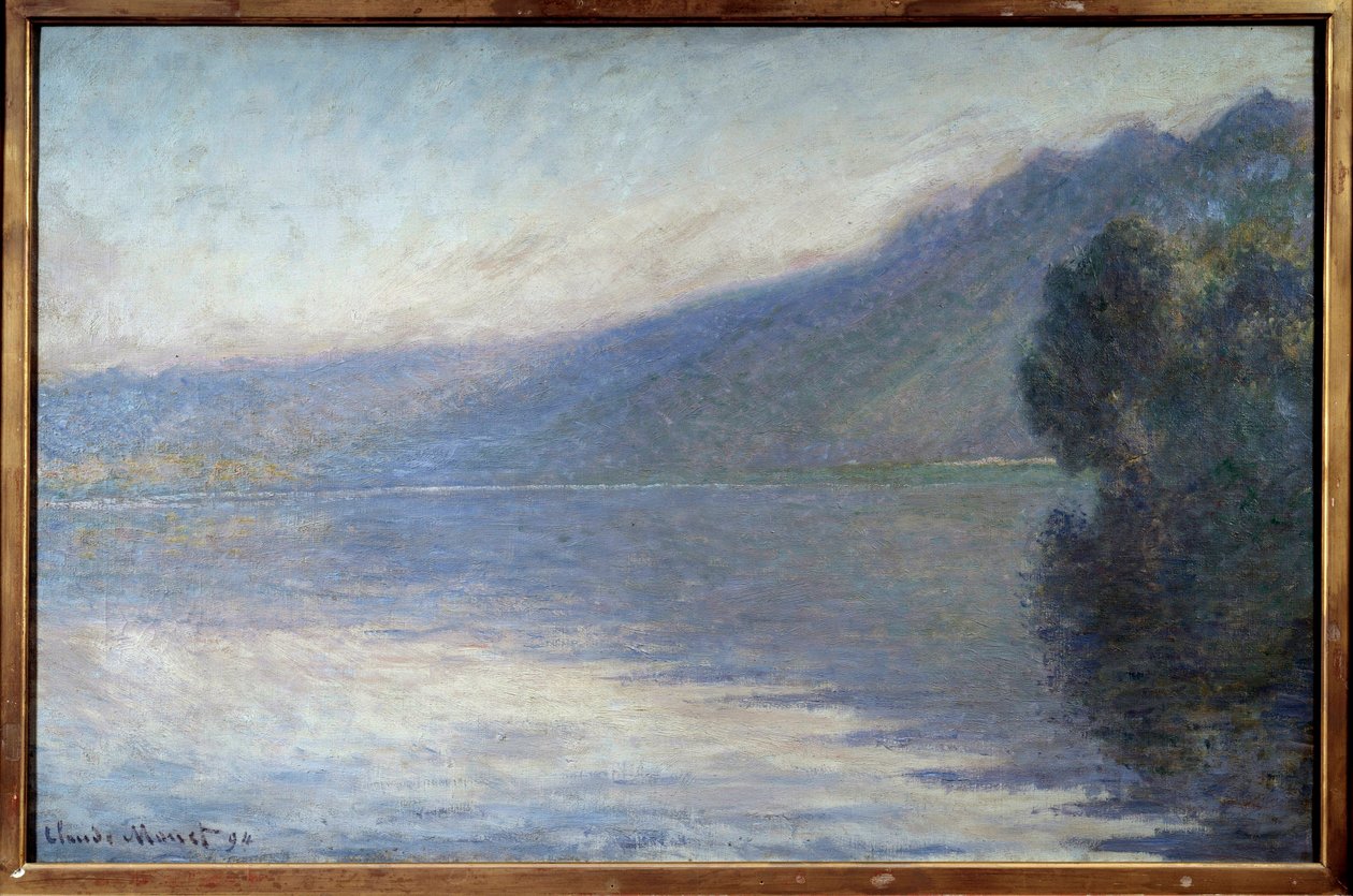 Mist on the Seine at Port Villiez. Painting by Claude Monet (1840-1926) by Claude Monet