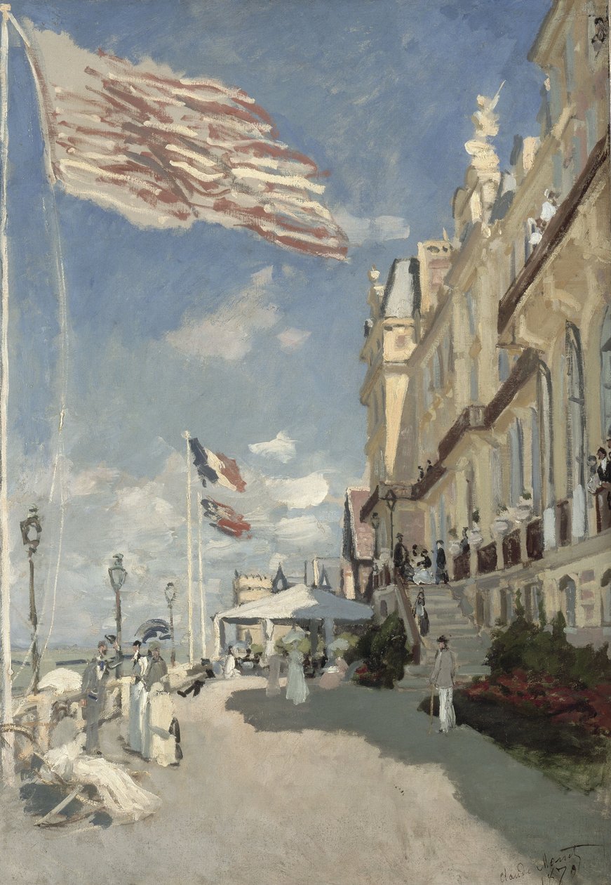 Hotel of the Black Rocks, Trouville by Claude Monet