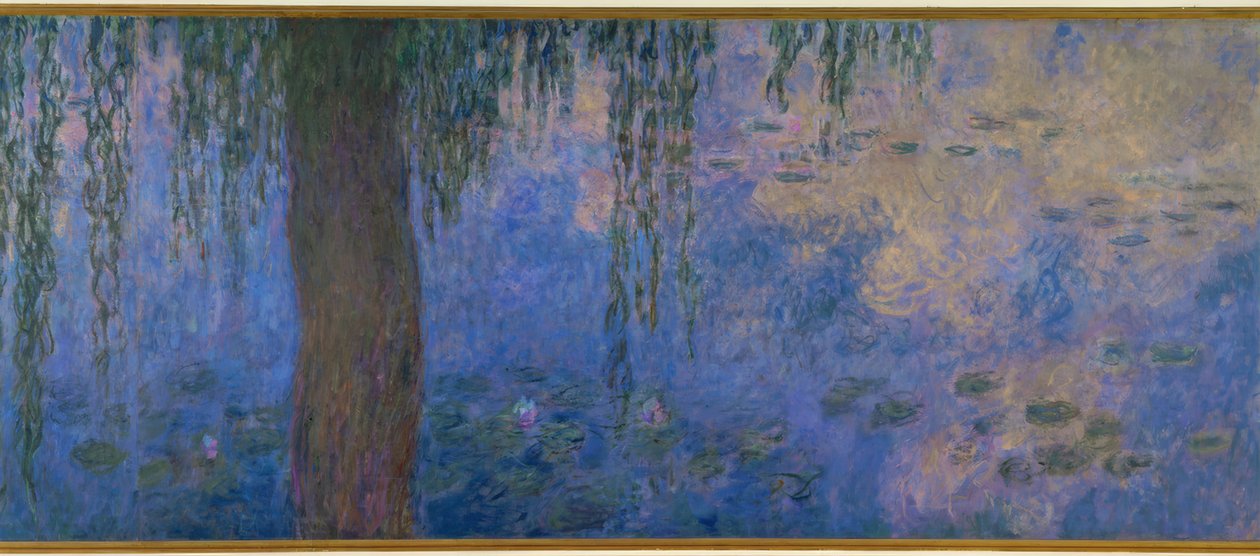 The Water Lily Pond with Willows, Morning with Willows by Claude Monet
