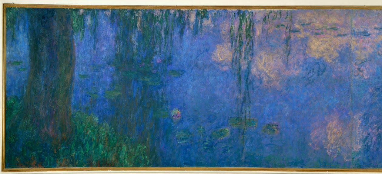 The Water Lily Pond with Willows, Morning with Willows by Claude Monet