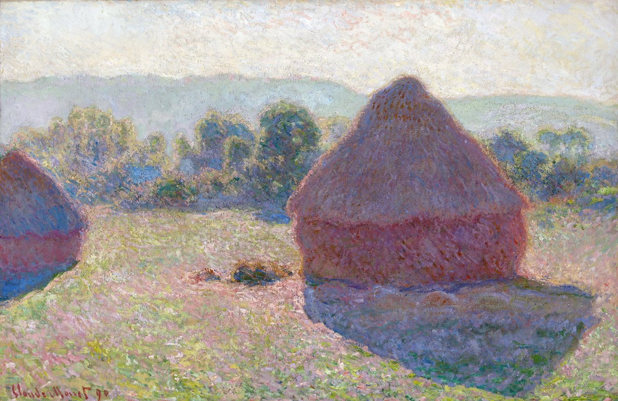Haystacks, Midday by Claude Monet