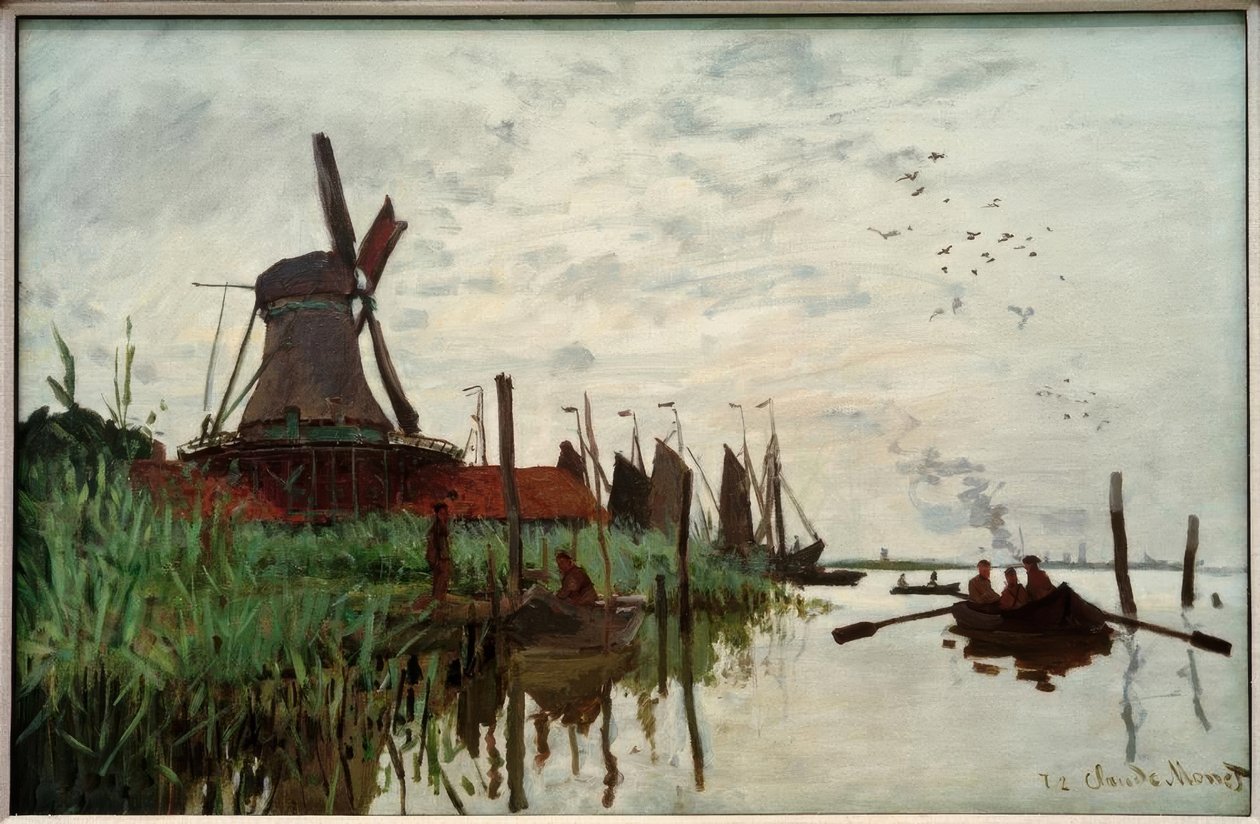 Windmill at Zaandam by Claude Monet: Buy fine art prints