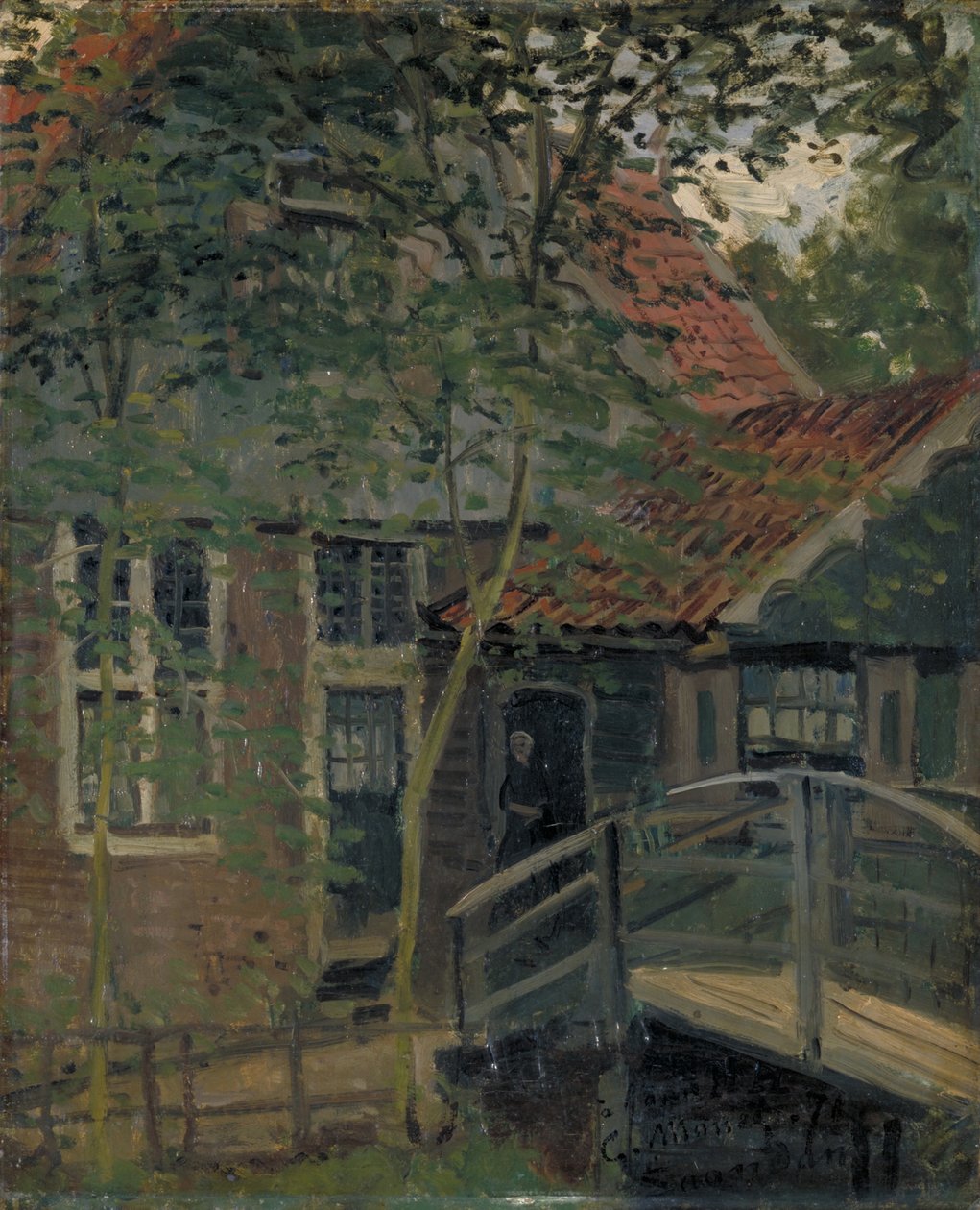 Footbridge at Zaandam, 1871 by Claude Monet: Fine art print