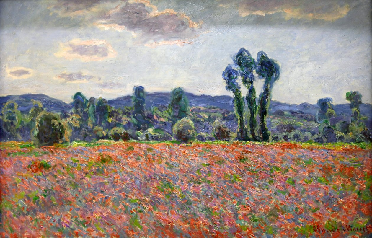 Poppy Field, 1887 by Claude Monet: Premium art reproduction