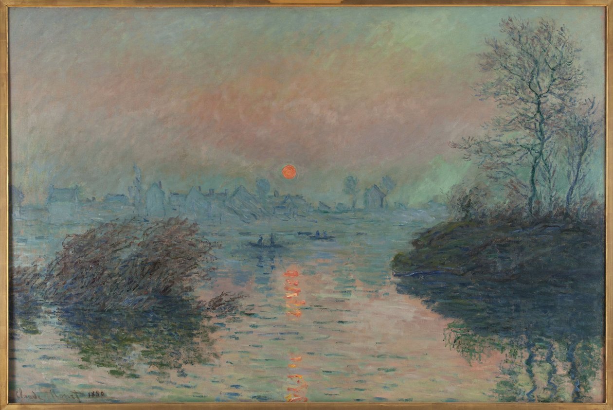 Sunset on the Seine at Lavacourt, Winter Effect by Claude Monet