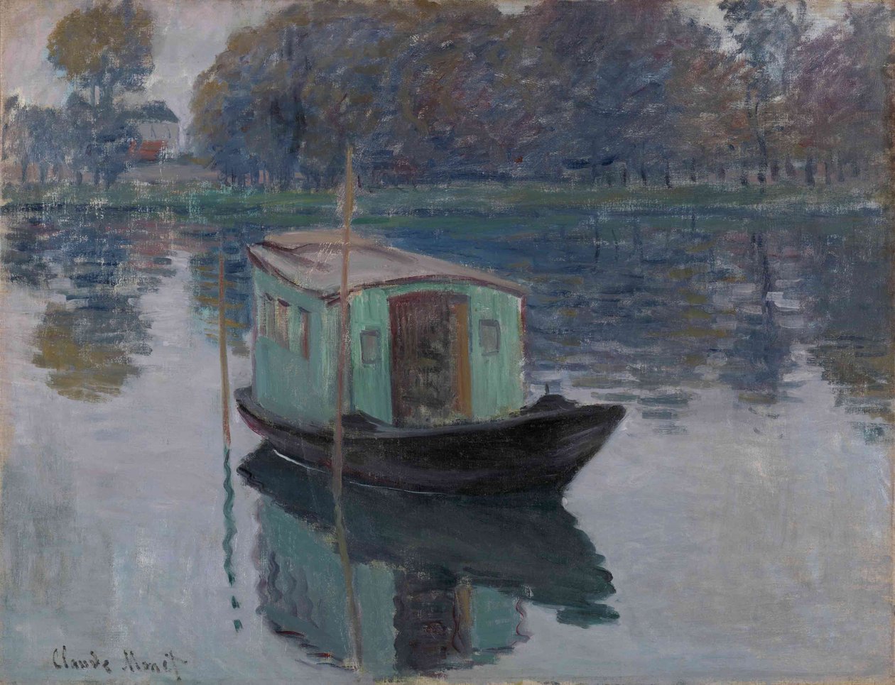 The Studio Boat by Claude Monet