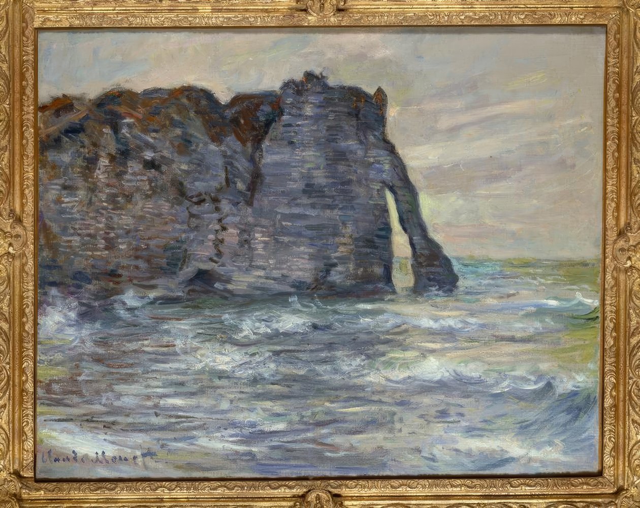 Étretat, Cliff and Aval Arch by Claude Monet