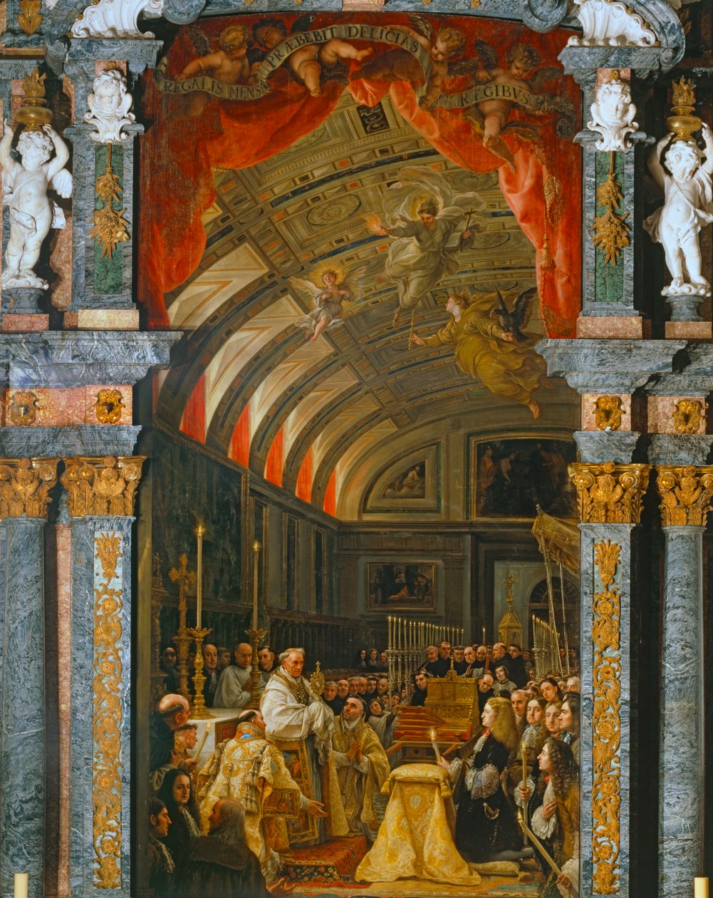 Adoration of the Sacred Form by Carlos II, King of Spain by Claudio Coello