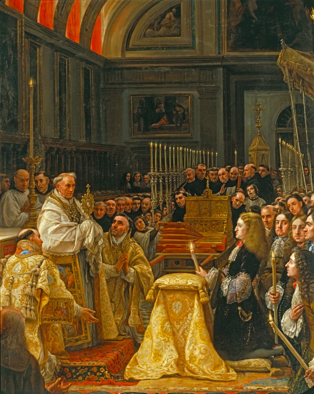 Adoration of the Sacred Form by Carlos II, King of Spain by Claudio Coello